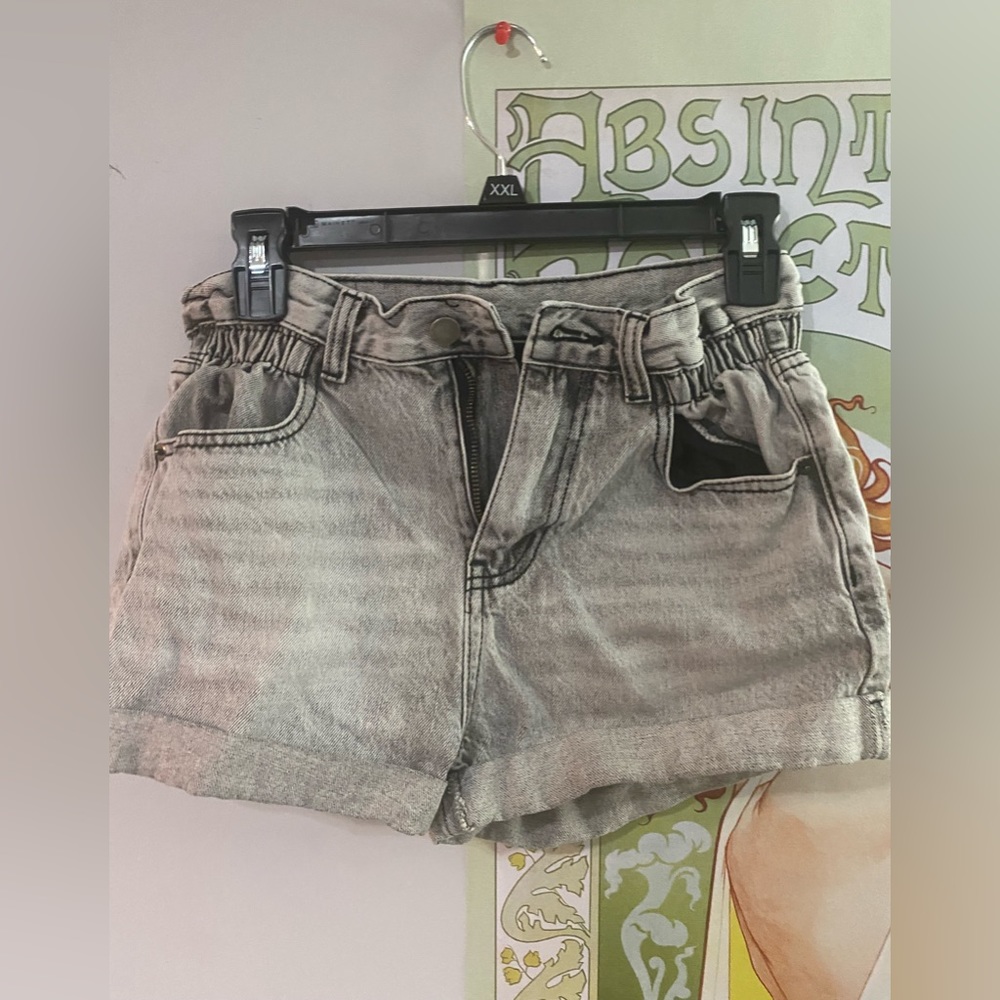Grey high waisted shorts